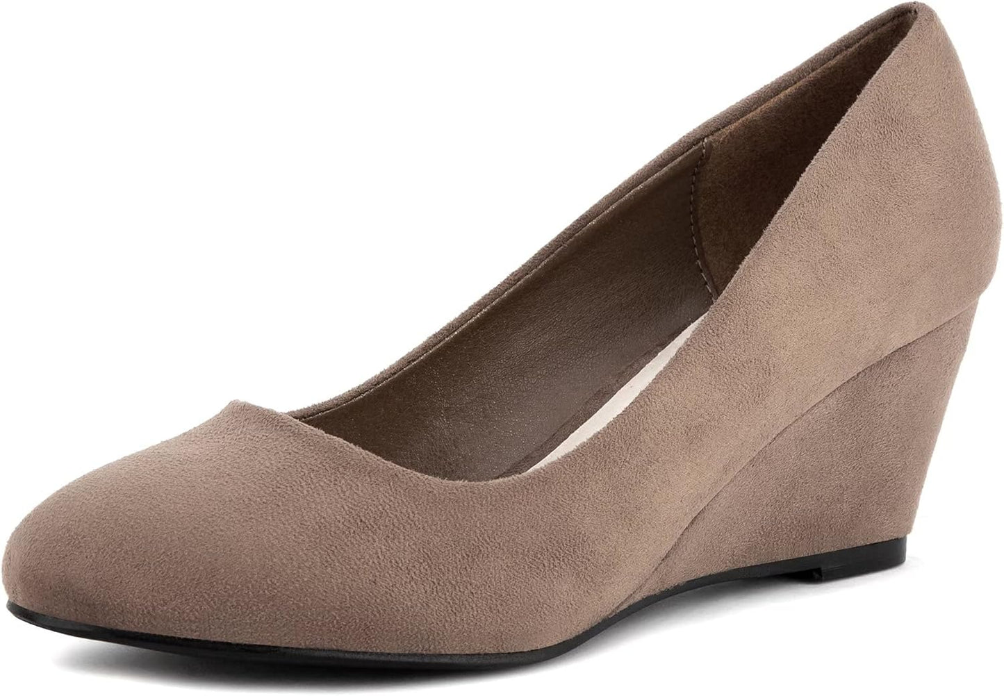 Greatonu Women’s Wedge Court Shoes – Mid Heel Office Platform Shoes