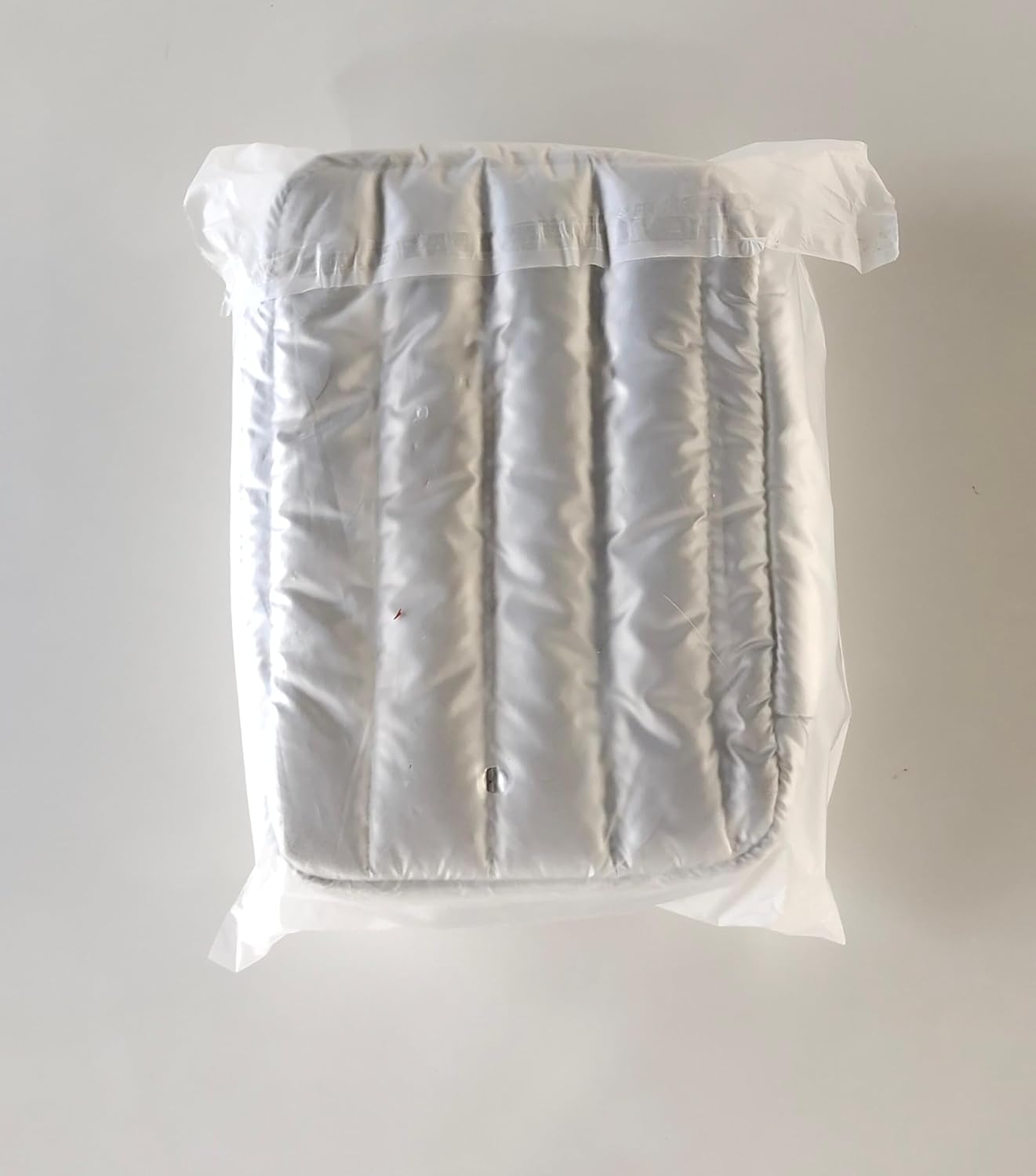 Prite Puffy Padded Makeup Bag – Waterproof Quilted Cosmetic Travel Toiletry Bag | Silver | UK