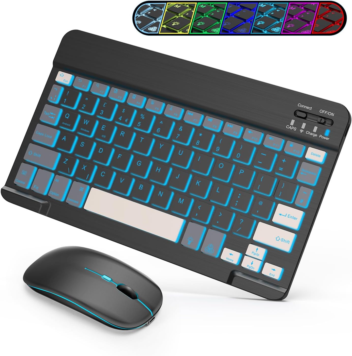 SOPPY Foldable Bluetooth Keyboard with Touchpad – USB Rechargeable Tri‑Fold Mini Wireless