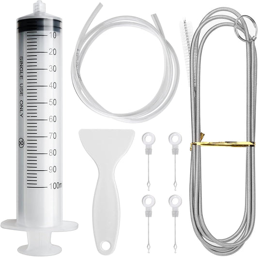 Fridge Drain Hole Cleaning Brush Kit 8-Piece | Reusable Drain Pipe Dredging Tool for Refrigerators & Wine Cabinets