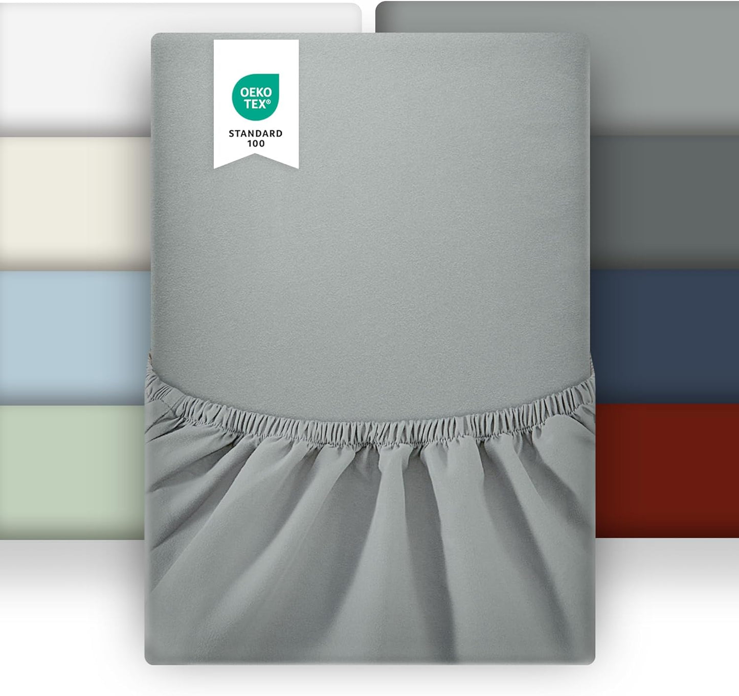 Puredown King Size Fitted Sheet – Deep 35cm Brushed Microfibre Bed Sheet Red