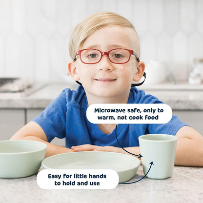Tiny Twinkle Tableware 3 Pack Dish Set- BPA-Free Cups, Plates and Bowls Sets for Kids and Toddlers - Polypropylene Plastic Dinnerware Set