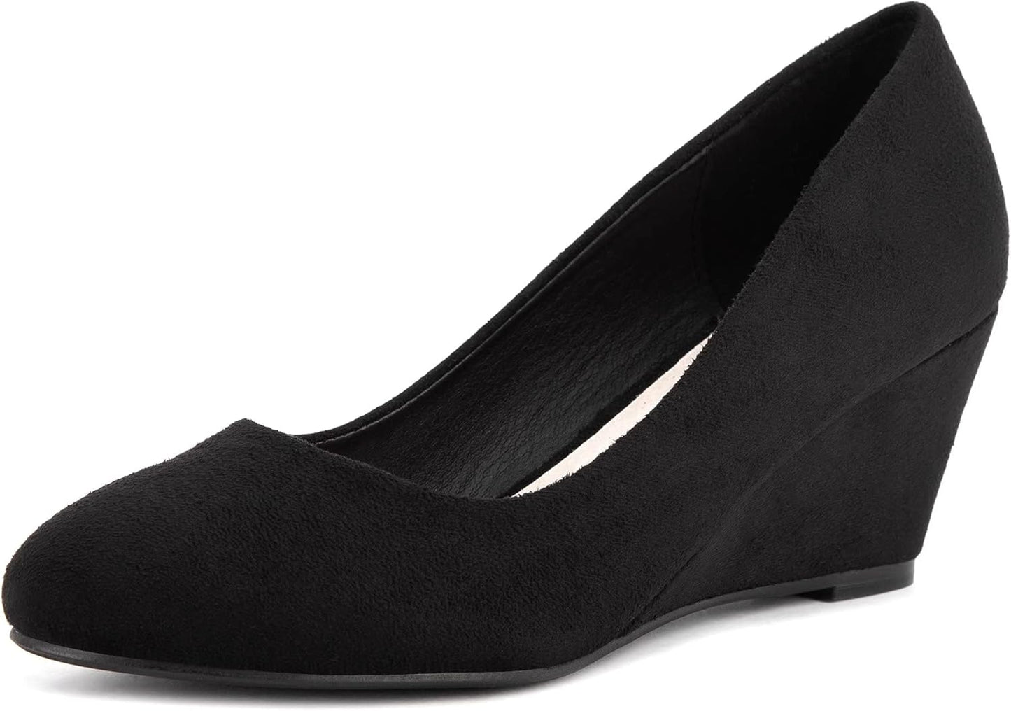Greatonu Women’s Wedge Court Shoes – Mid Heel Office Platform Shoes