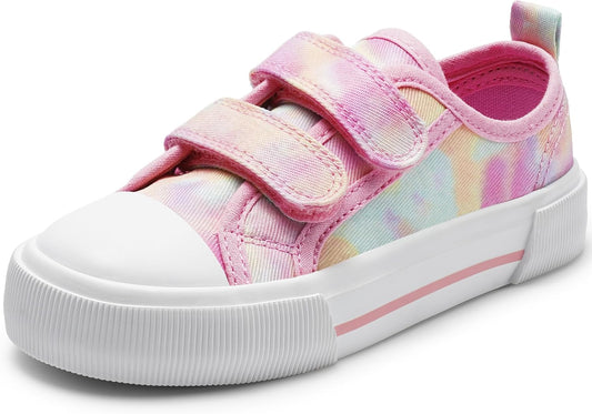 Harvest Land Kids Canvas Slip-On Trainers | Lightweight, Breathable, Hook & Loop, Non-Slip Sole
