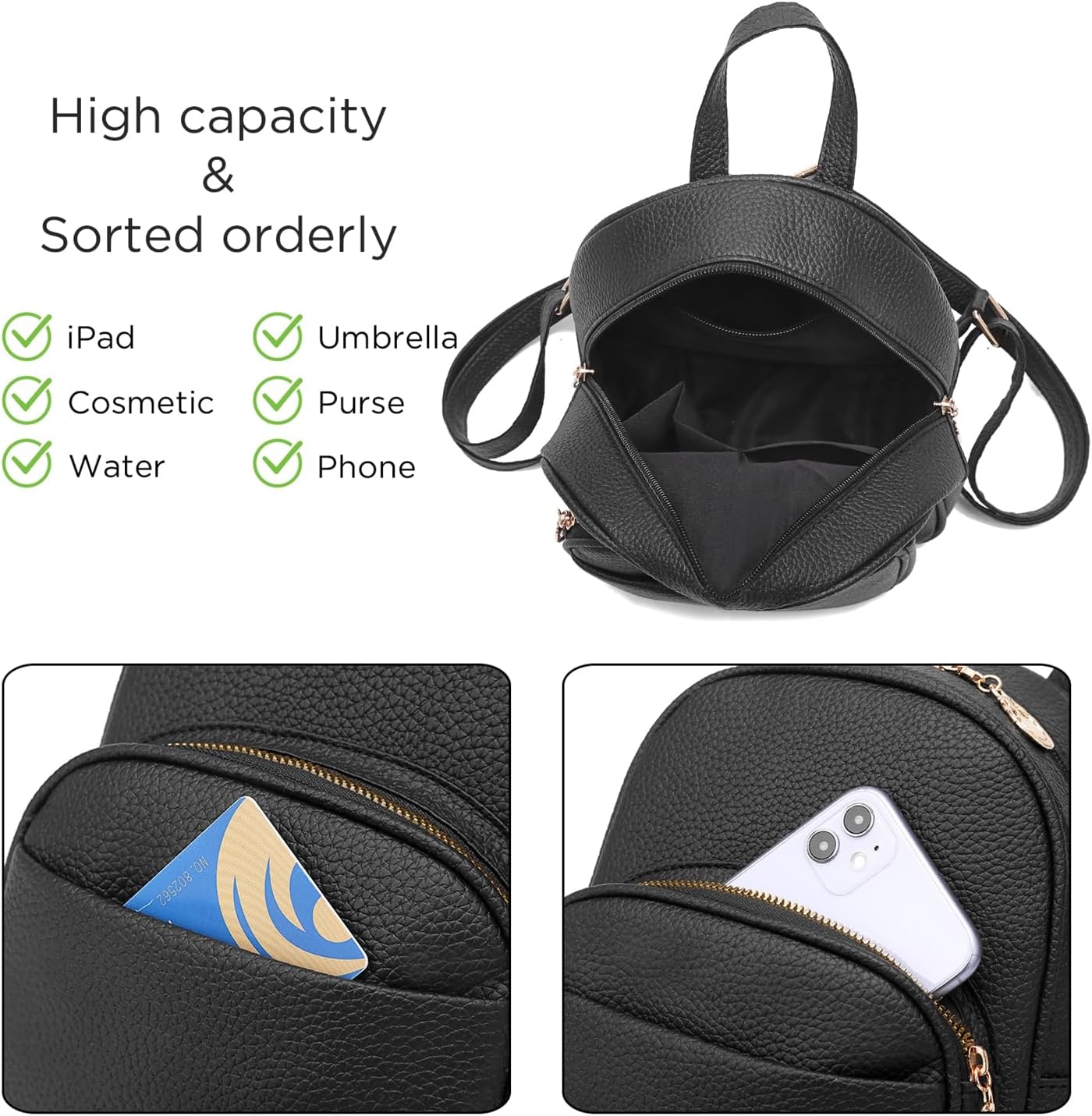 Barsine Girl's Mini Backpack Purse | Cute Small Rucksack | Casual Everyday Bag