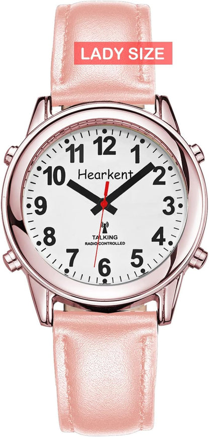 Atomic Talking Watch with Large Numbers – Self-Setting Watch with Expandable Strap