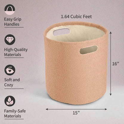 Putska Laundry Basket Hamper – Large Storage Basket for Clothes, Toys, Blankets & Organising | Brown | UK