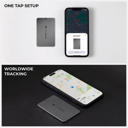 Rolling Square AirCard E – Ultra Slim Bluetooth Tracker & QR Code Business Card | Compatible with Apple Find