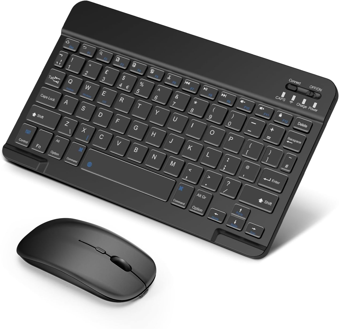 SOPPY Foldable Bluetooth Keyboard with Touchpad – USB Rechargeable Tri‑Fold Mini Wireless