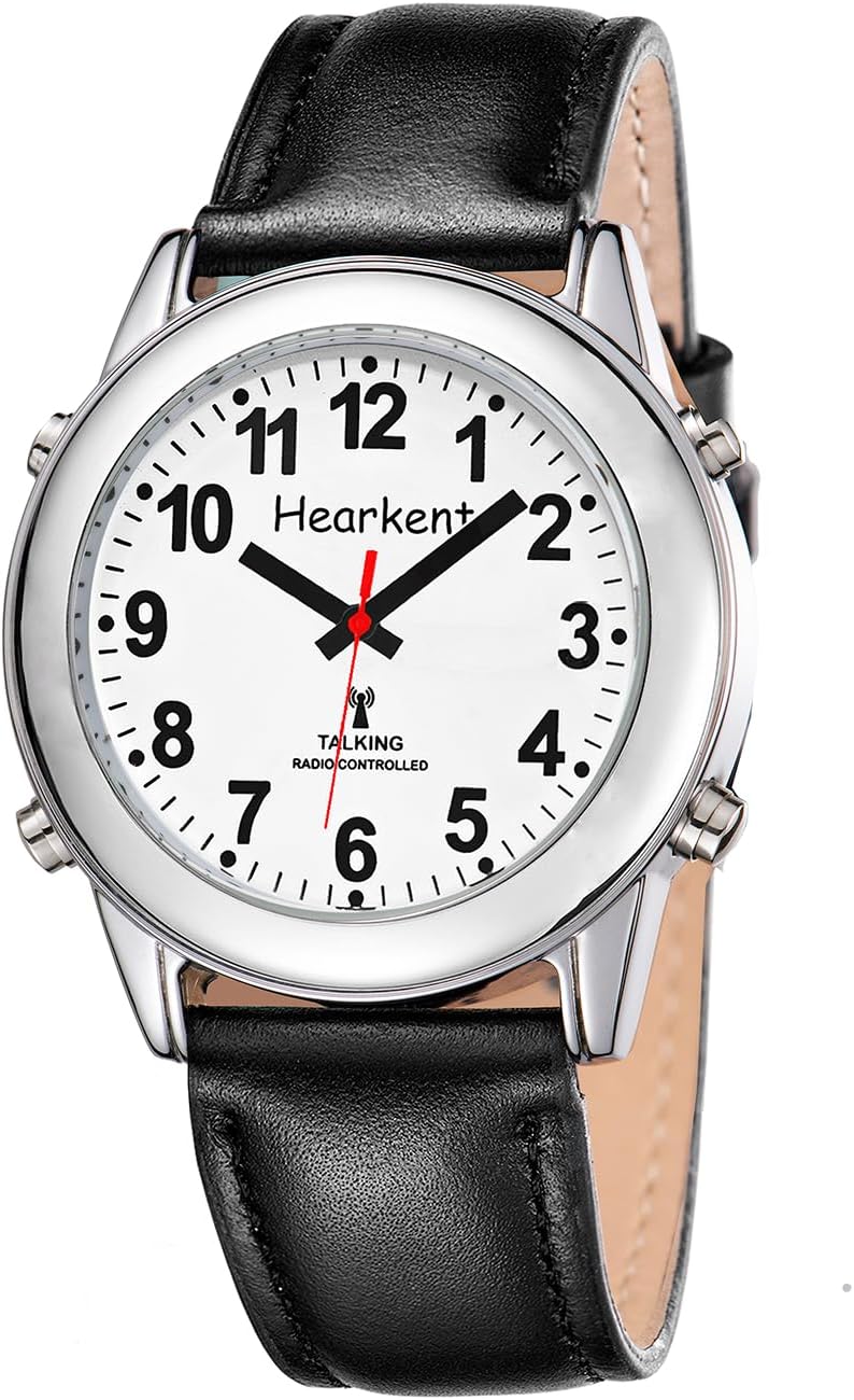 Atomic Talking Watch with Large Numbers – Self-Setting Watch with Expandable Strap
