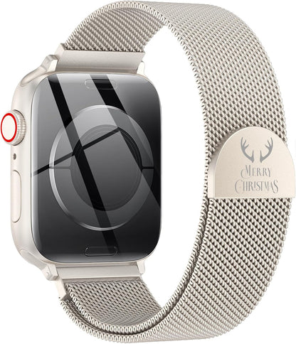 Milanese Loop Metal Watch Strap for Apple Watch – Magnetic Clasp, Adjustable (38–49mm)