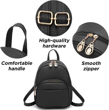 Barsine Girl's Mini Backpack Purse | Cute Small Rucksack | Casual Everyday Bag
