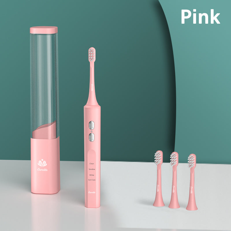 4 Cleaning Modes | 3 Intensity Levels | 45-Day Battery Life | Portable & Hygienic Design - Pink