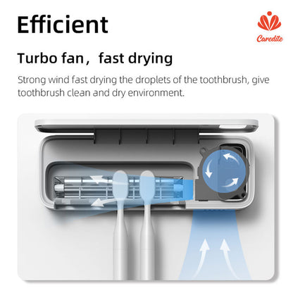Caredite 2023 Toothbrush Steriliser Holder | Wall-Mounted UV Sanitiser | Fast Drying | Multi-Colour Options