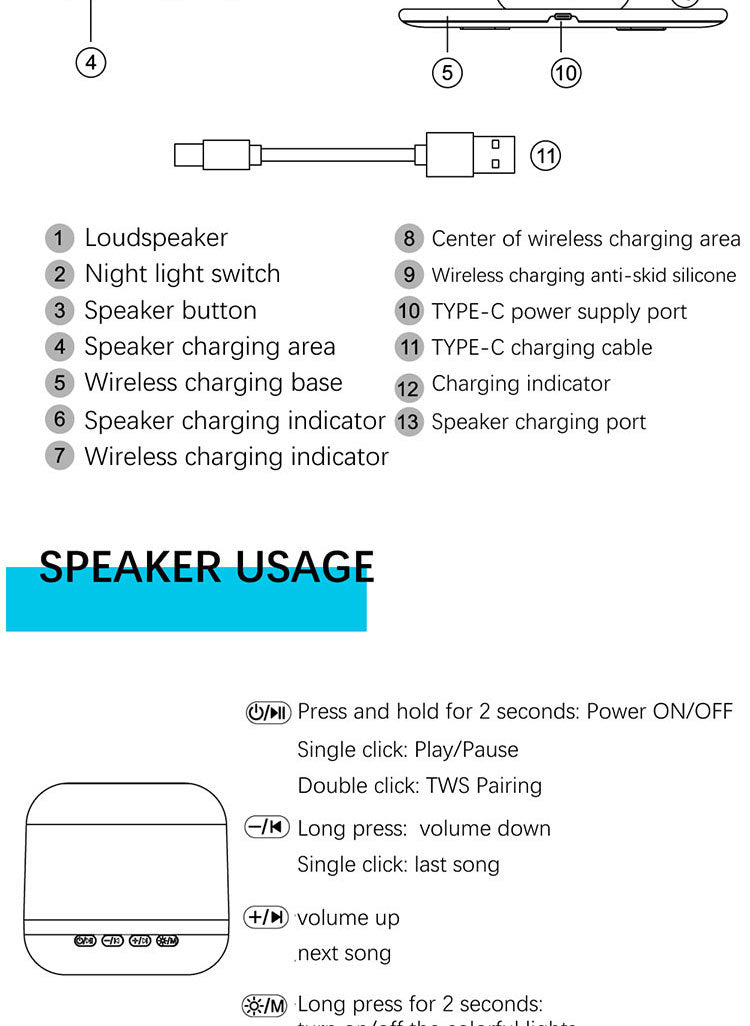 Koolmaax 3-in-1 Night Light Charger with Bedside Lamp | 2023