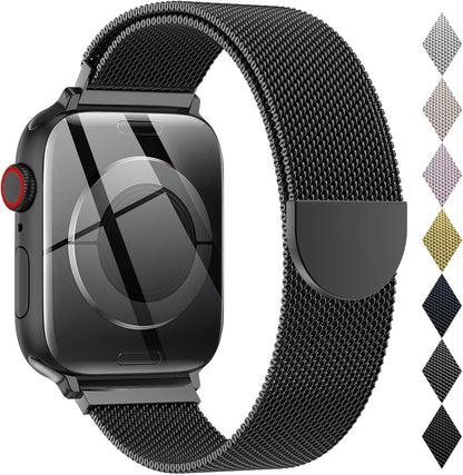 Milanese Loop Metal Watch Strap for Apple Watch – Magnetic Clasp, Adjustable (38–49mm)
