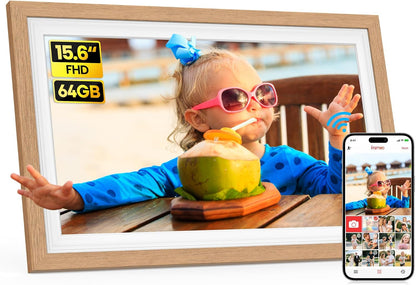 Frameo 15 Inch WiFi Digital Photo Frame – 32GB HD IPS Touchscreen with App Sharing