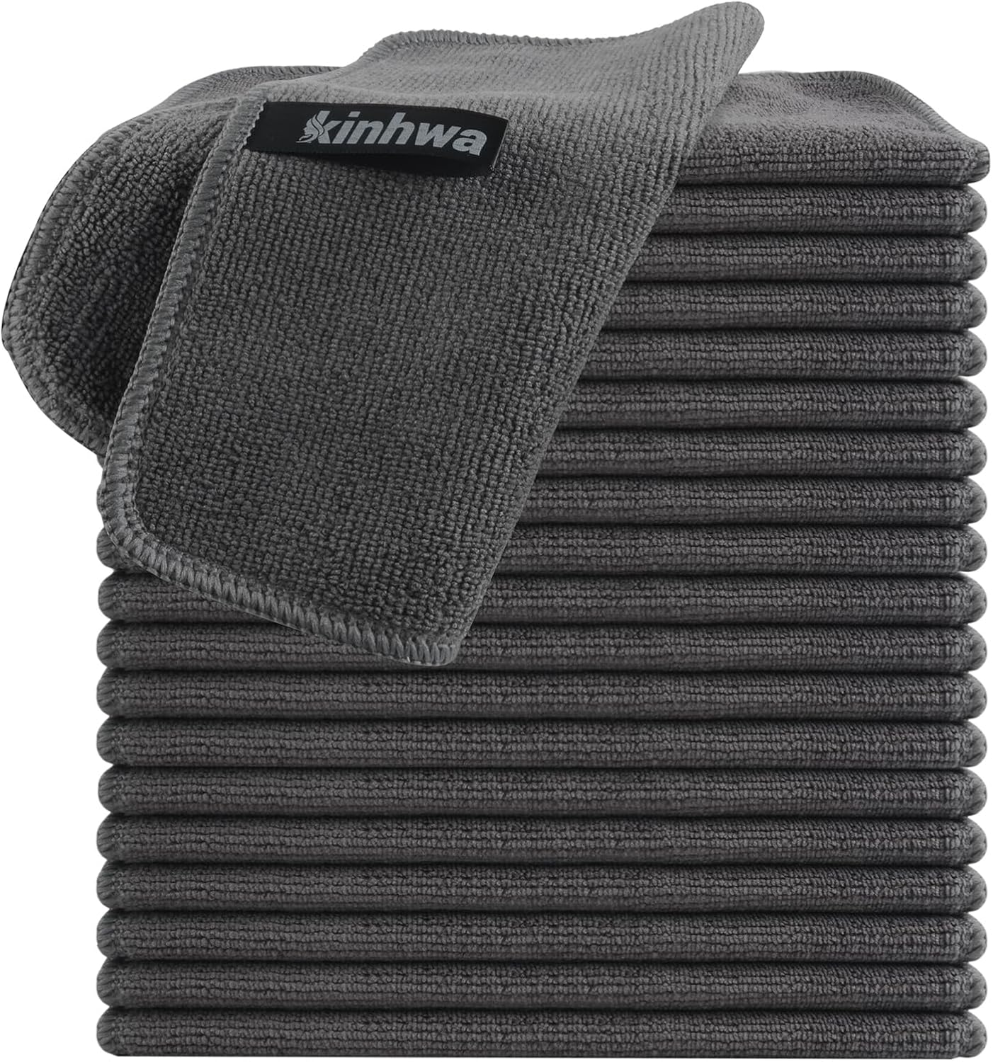 Microfibre Dish Cloths 6-Pack | Super Absorbent Quick-Dry Kitchen Cleaning Cloths with Scrubbing Side — 30 x 30 cm