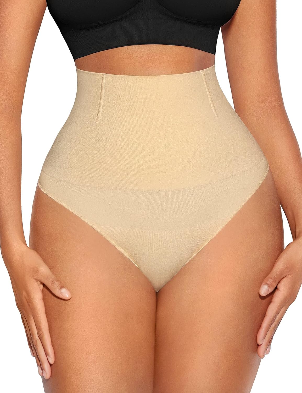 FeelinGirl Seamless High‑Waist Shapewear Thong – Women’s Shaping Underwear