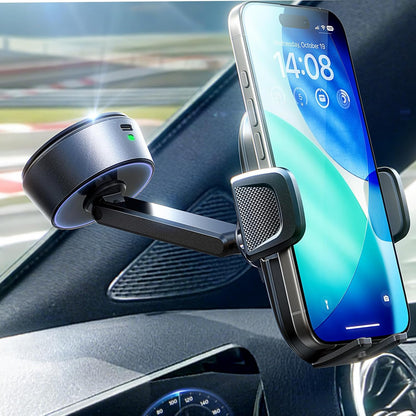 LISEN Car Phone Holder Mount – Electronic Suction Cup, 360° Rotation, Fits 4.0–7.6" Phones