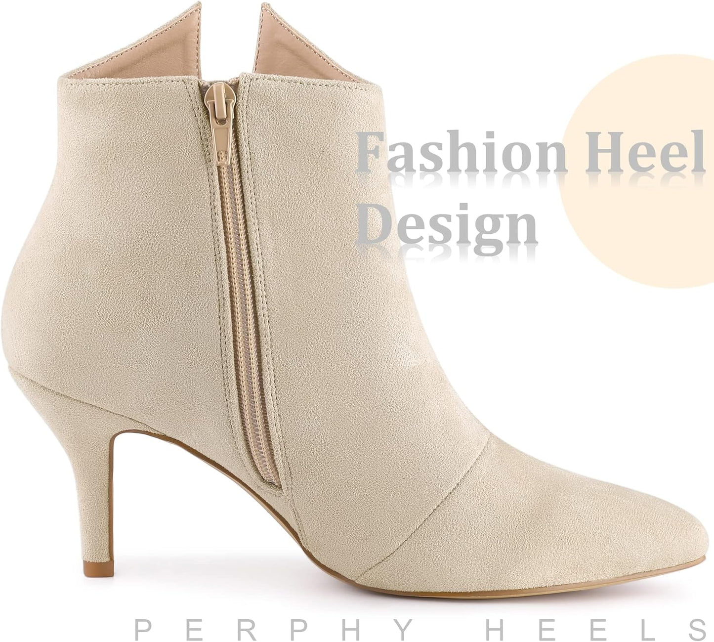 Perphy Women’s Bow Pointed Toe Ankle Boots – Stiletto Heel Dress Boots