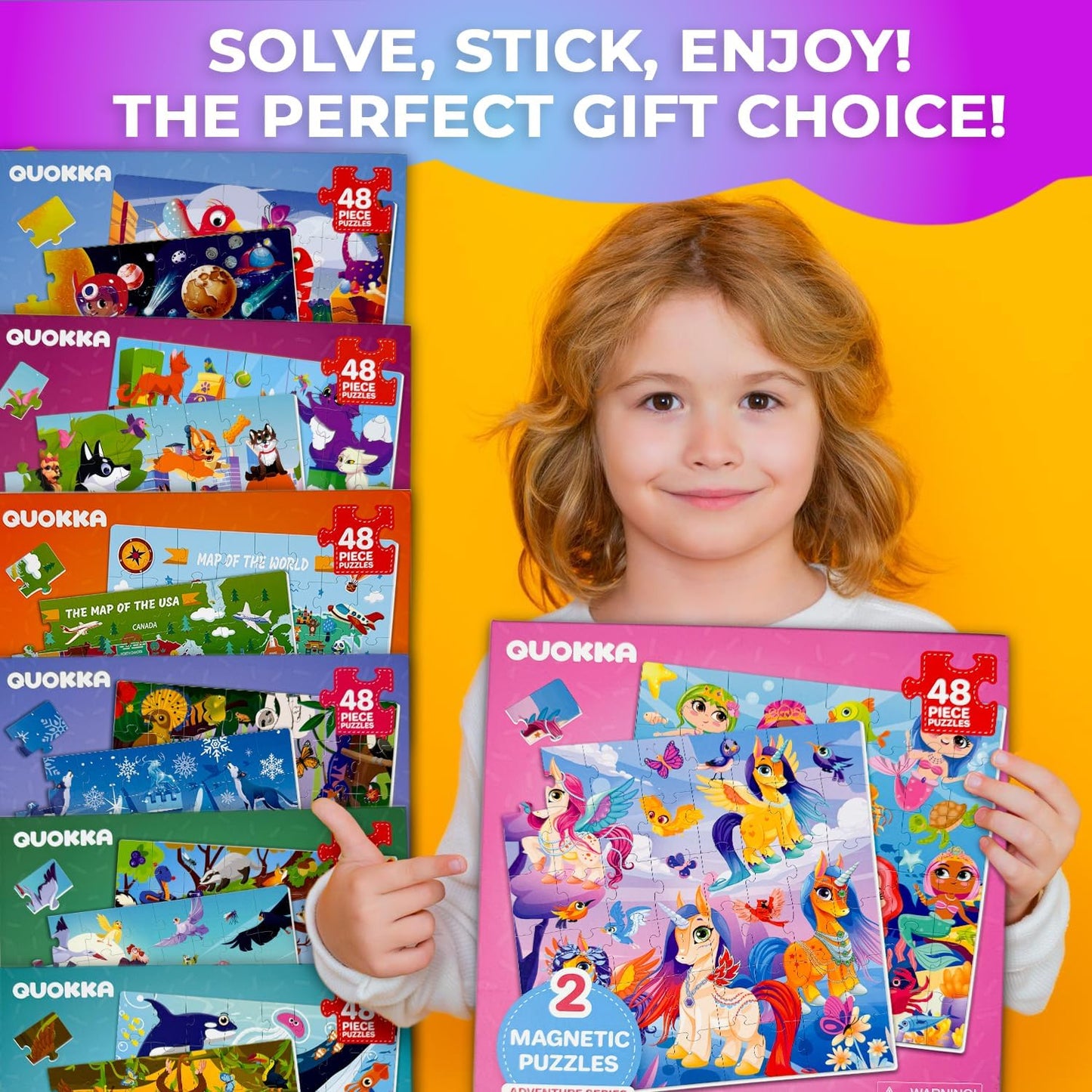 Magnetic Travel Puzzle Set for Kids | 2 x 48 Pieces, Car Activity Puzzle — Ages 2–6