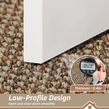 Beqhause Indoor Doormat 60×90cm – Washable Non‑Slip Low Profile Dirt Trapper Entrance Mat (Beige)