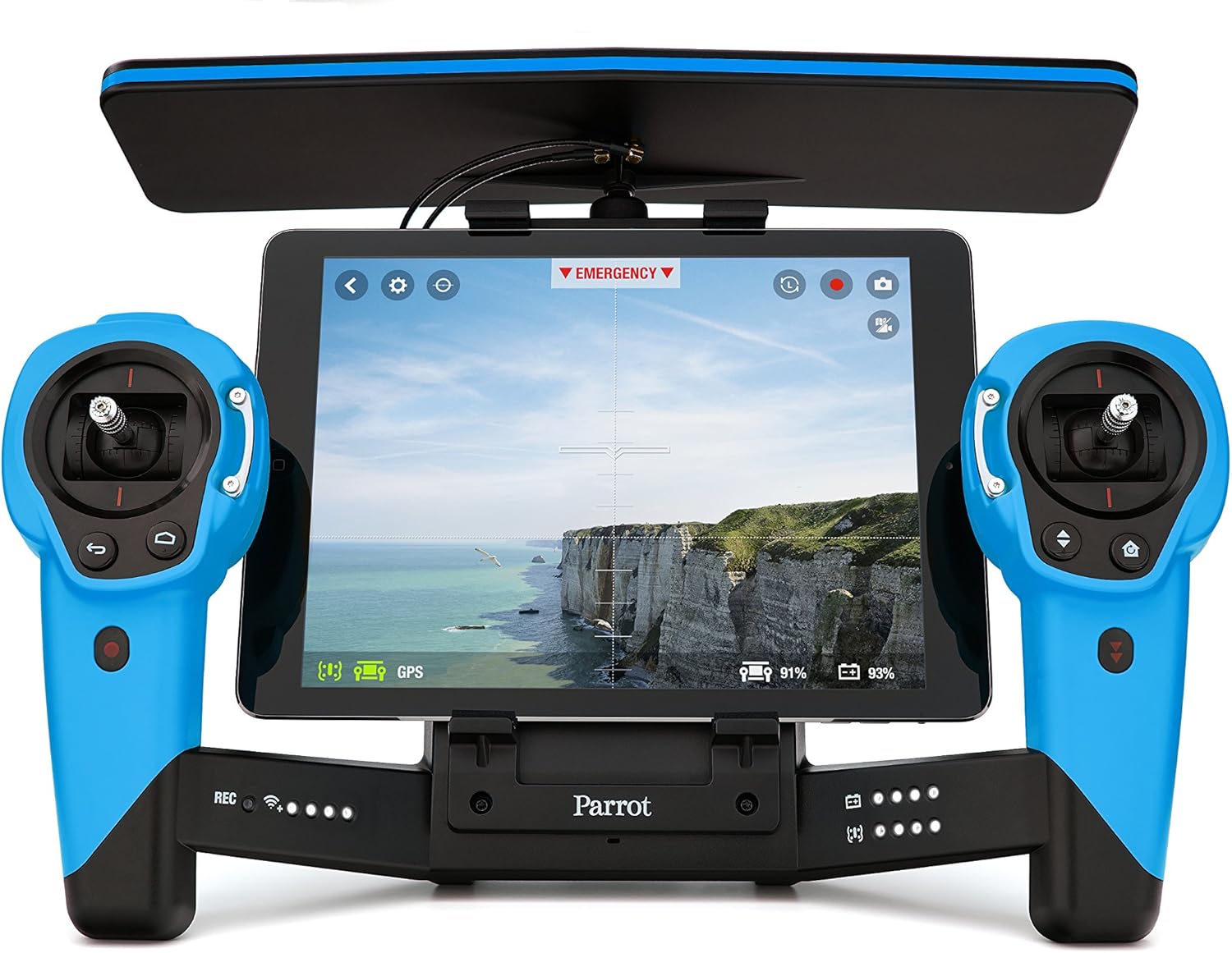 Parrot Skycontroller – Blue | Extended Range Controller for Bebop Drone with Dual Joysticks & FPV Compatibility
