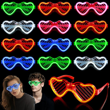 12PCS Light-Up Party Glasses – Colourful Novelty Glasses for Kids & Teens