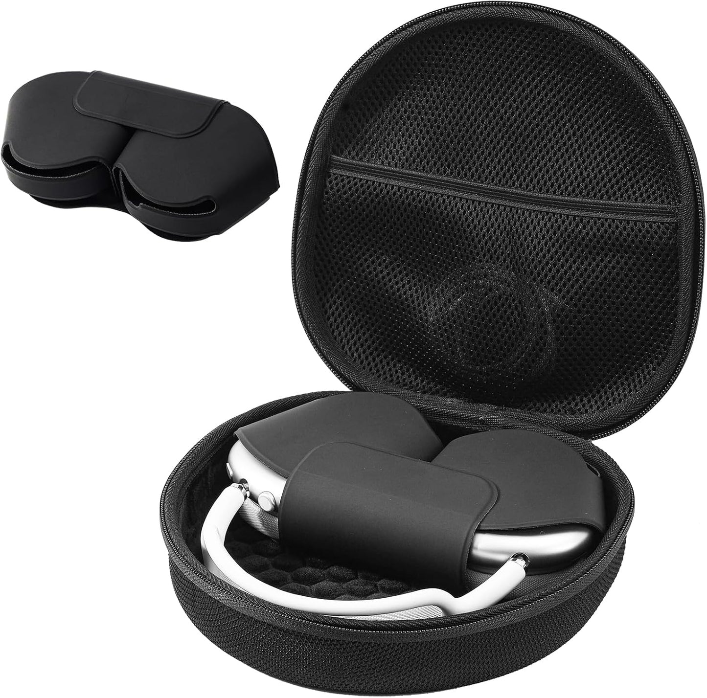 ProCase Hard Case for AirPods Max – Travel Carrying Headphone Case with Silicone Earpad Covers + Mesh Pocket