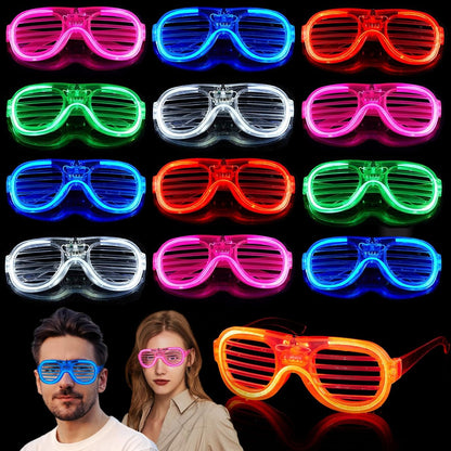 12PCS Light-Up Party Glasses – Colourful Novelty Glasses for Kids & Teens