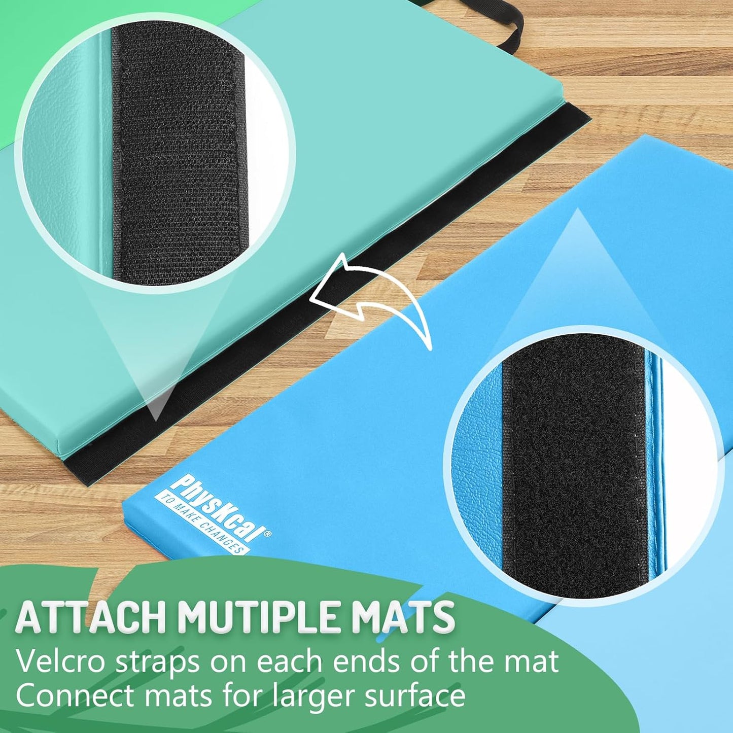 5 Panel Folding Gymnastics Tumbling Mat – 195 × 75 × 2" Exercise Mat with Carry Handles