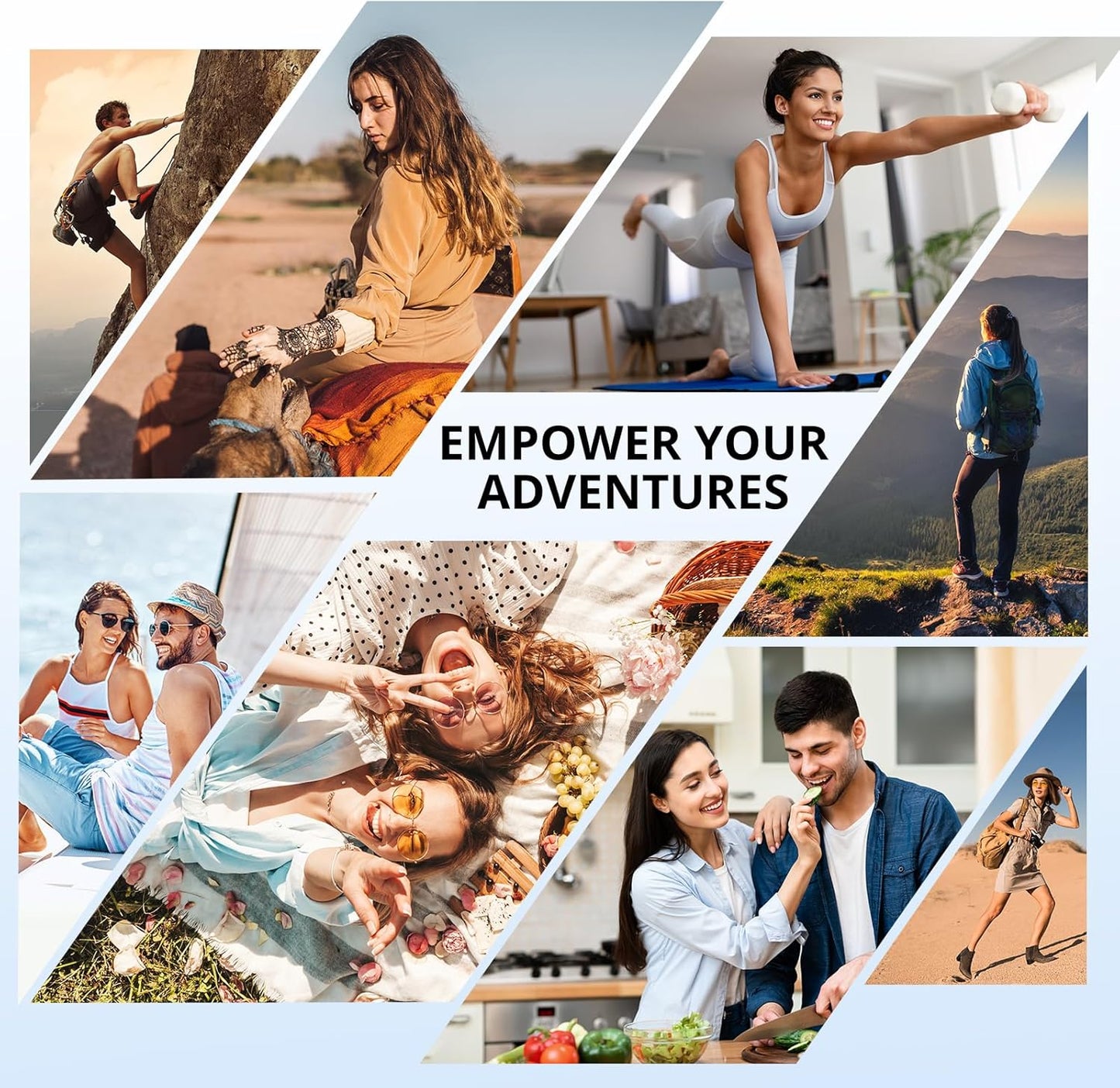 ATUMTEK 1.4m Selfie Stick Tripod – Extendable Aluminium with Bluetooth Remote for iPhone, Samsung & More | Light Blue | UK