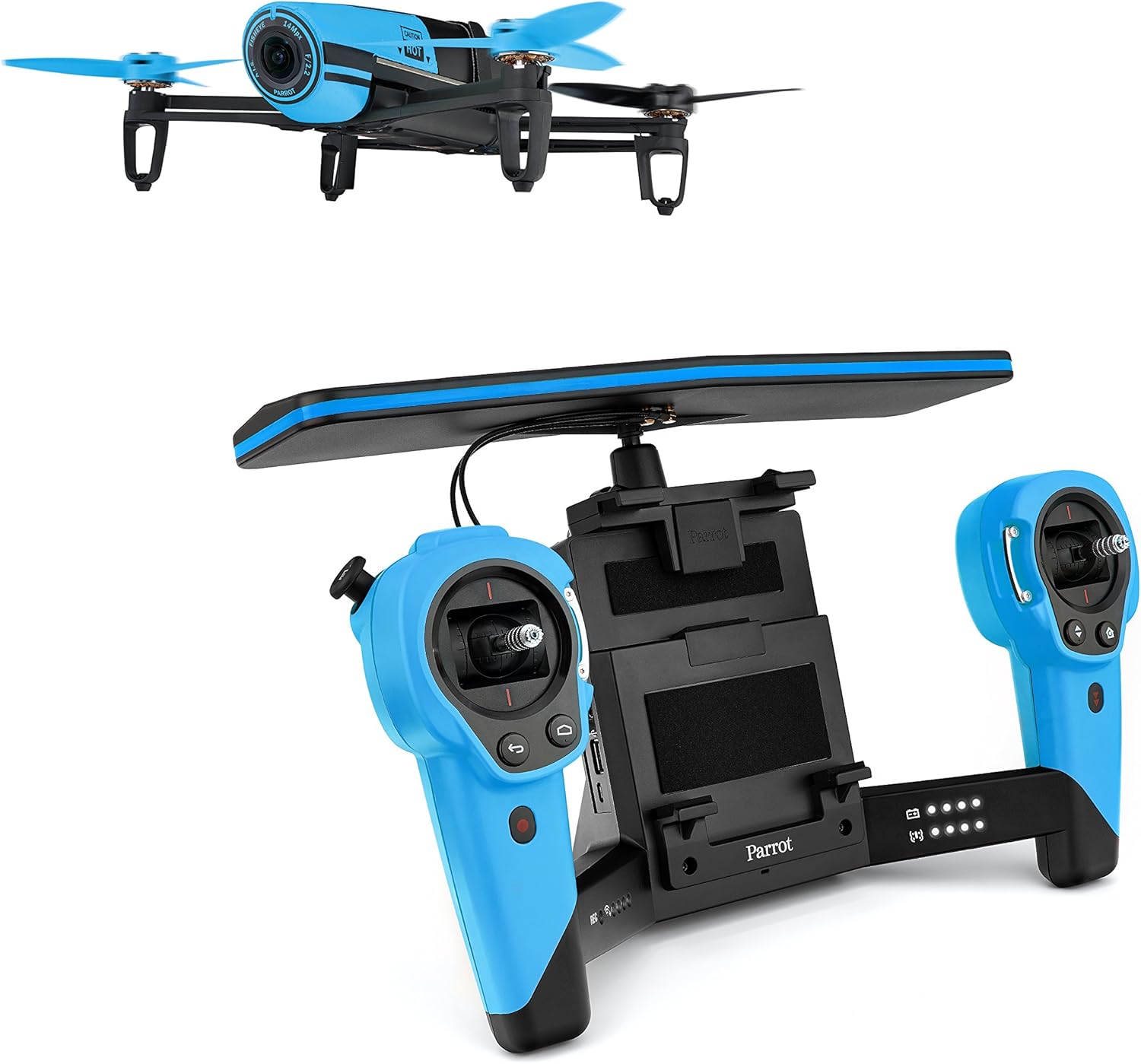 Parrot Skycontroller – Blue | Extended Range Controller for Bebop Drone with Dual Joysticks & FPV Compatibility