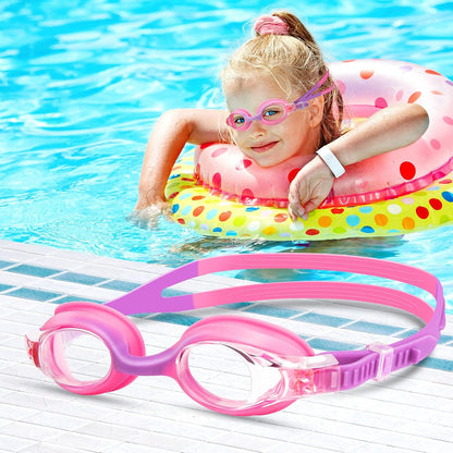 Kids Swimming Goggles 2-Pack | Anti-Fog, Wide View, Soft Silicone — Girls & Boys Ages 3–14