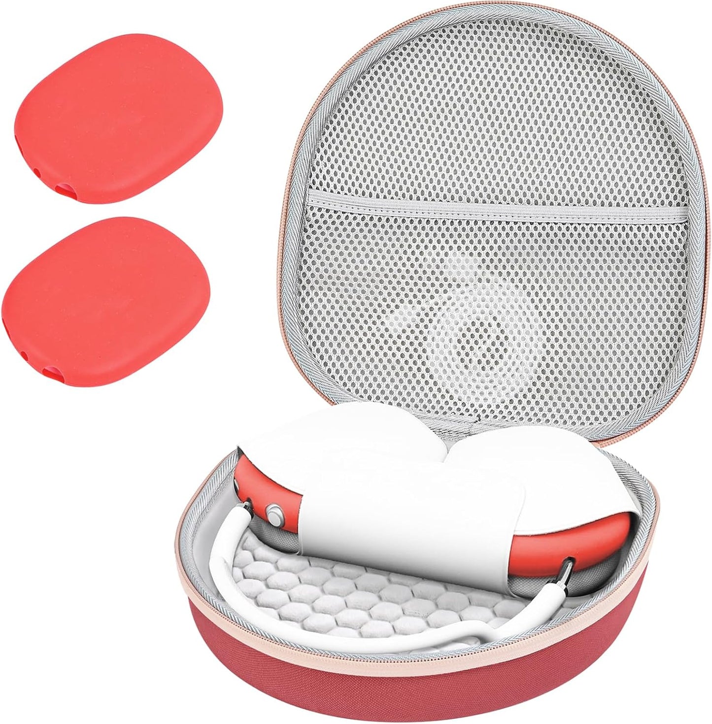 ProCase Hard Case for AirPods Max – Travel Carrying Headphone Case with Silicone Earpad Covers + Mesh Pocket