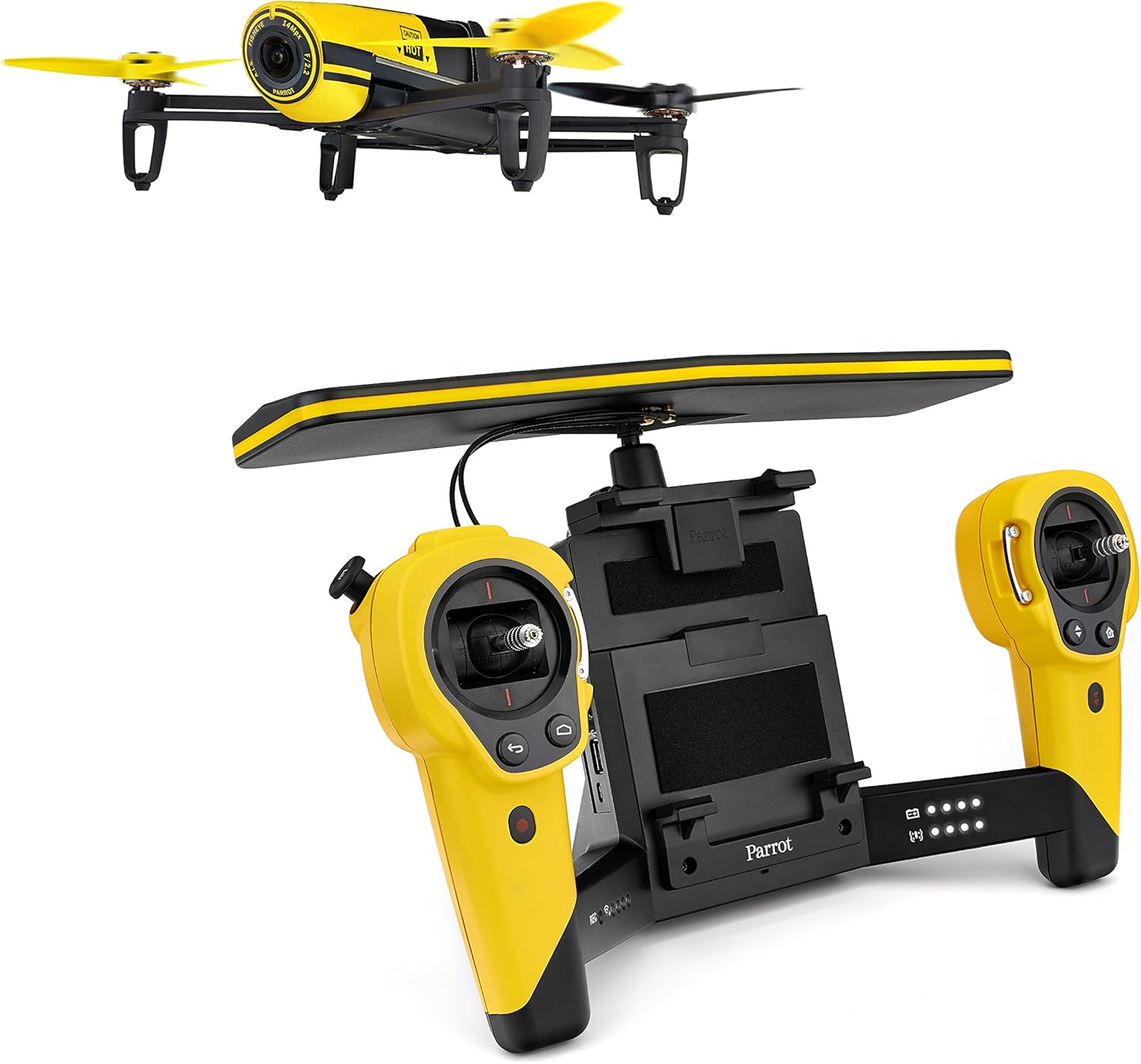 Parrot Skycontroller – Yellow | Extended Range Controller for Bebop Drone with Dual Joysticks & FPV Compatibility