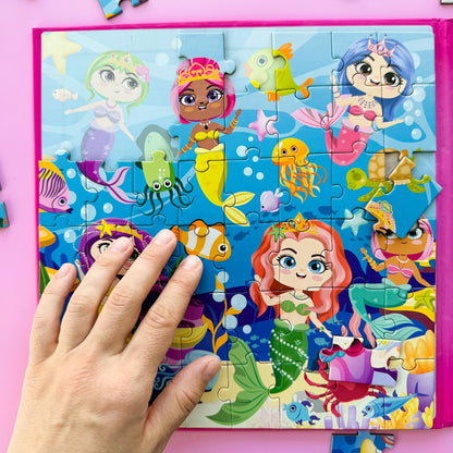 Magnetic Travel Puzzle Set for Kids | 2 x 48 Pieces, Car Activity Puzzle — Ages 2–6