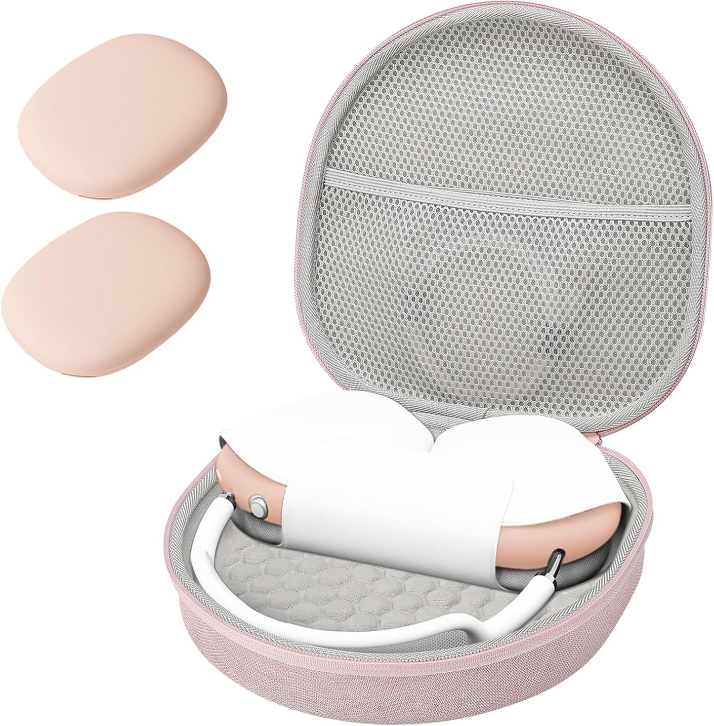 ProCase Hard Case for AirPods Max – Travel Carrying Headphone Case with Silicone Earpad Covers + Mesh Pocket