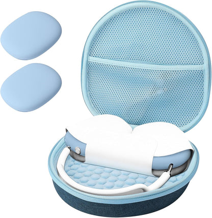 ProCase Hard Case for AirPods Max – Travel Carrying Headphone Case with Silicone Earpad Covers + Mesh Pocket