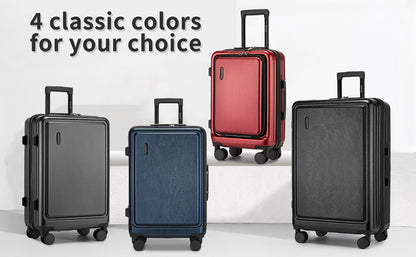 Kono Hardshell Luggage Set | ABS+PC Lightweight, TSA Lock, 4 Spinner Wheels — 2-Piece or 4-Piece, Navy, Grey, Black or Burgundy