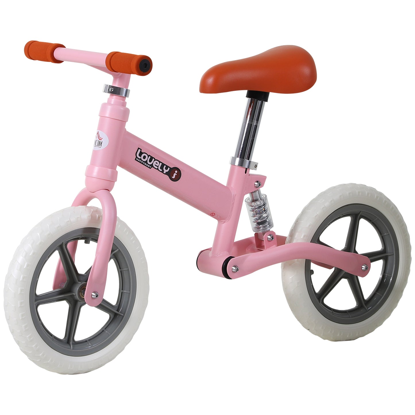 12" Kids Balance Bike | No Pedal Toddler Training Bike | Ages 2-5 | Pink