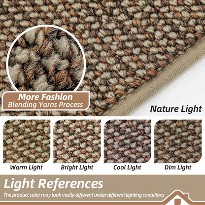 Beqhause Indoor Doormat 60×90cm – Washable Non‑Slip Low Profile Dirt Trapper Entrance Mat (Beige)
