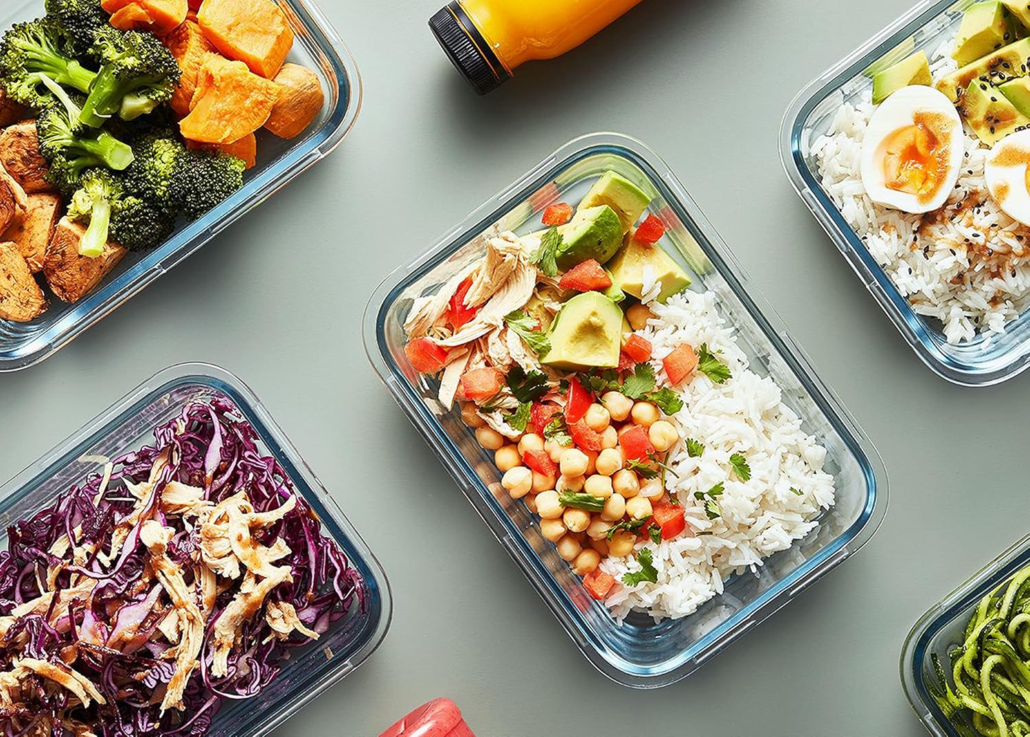 [10-Pack] Glass Meal Prep Containers – MCIRCO Food Storage with Snap Lock Lids Microwave Oven Freezer & Dishwasher Safe