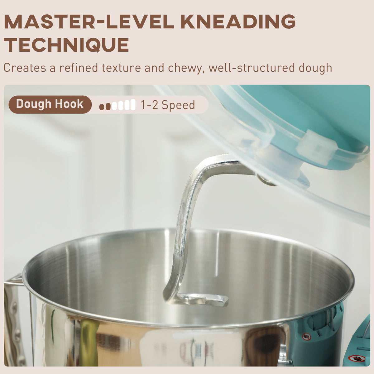 1300W Stand Mixer | 6-Speed Tilt-Head, Stainless Steel Bowl, Dough Hook, Whisk & Beater (Blue)