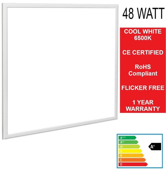 LED PANEL LIGHT 600X600MM 48W WITH 3 YEAR WARRANTY COOL WHITE 6500K