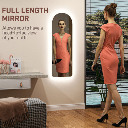 120 × 40cm Arch Full‑Length Mirror with LED Lights – Floor/Wall Mirror