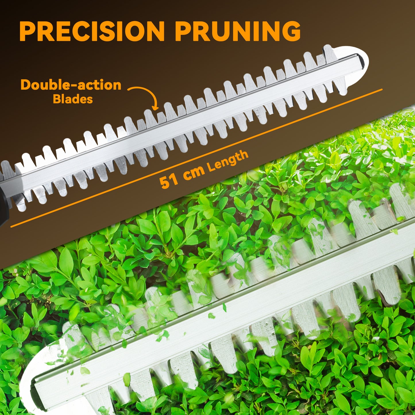 Outsunny 20 Inch Cordless Hedge Trimmer | 18V Cutter