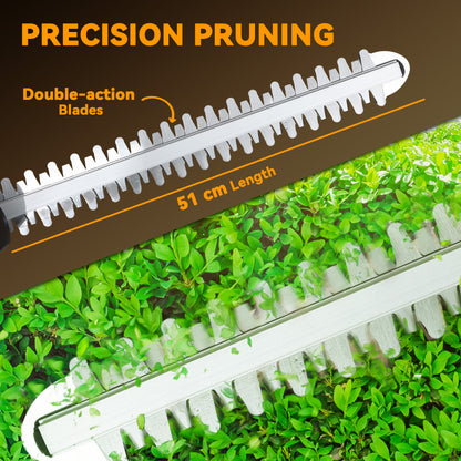 Outsunny 20 Inch Cordless Hedge Trimmer | 18V Cutter
