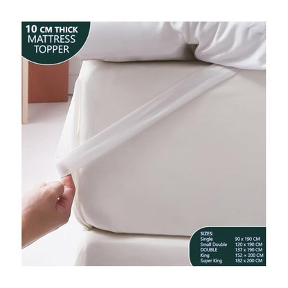 Microfiber Mattress Topper - Extra Thick Box Stitched Super Soft Fluffy Topper | UK Bedding